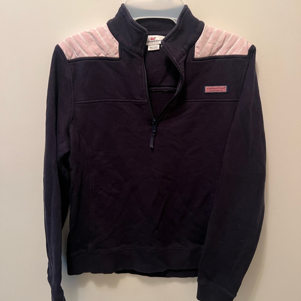 Navy Vineyard Vines Shep Shirt Pullover 1/4 Zip